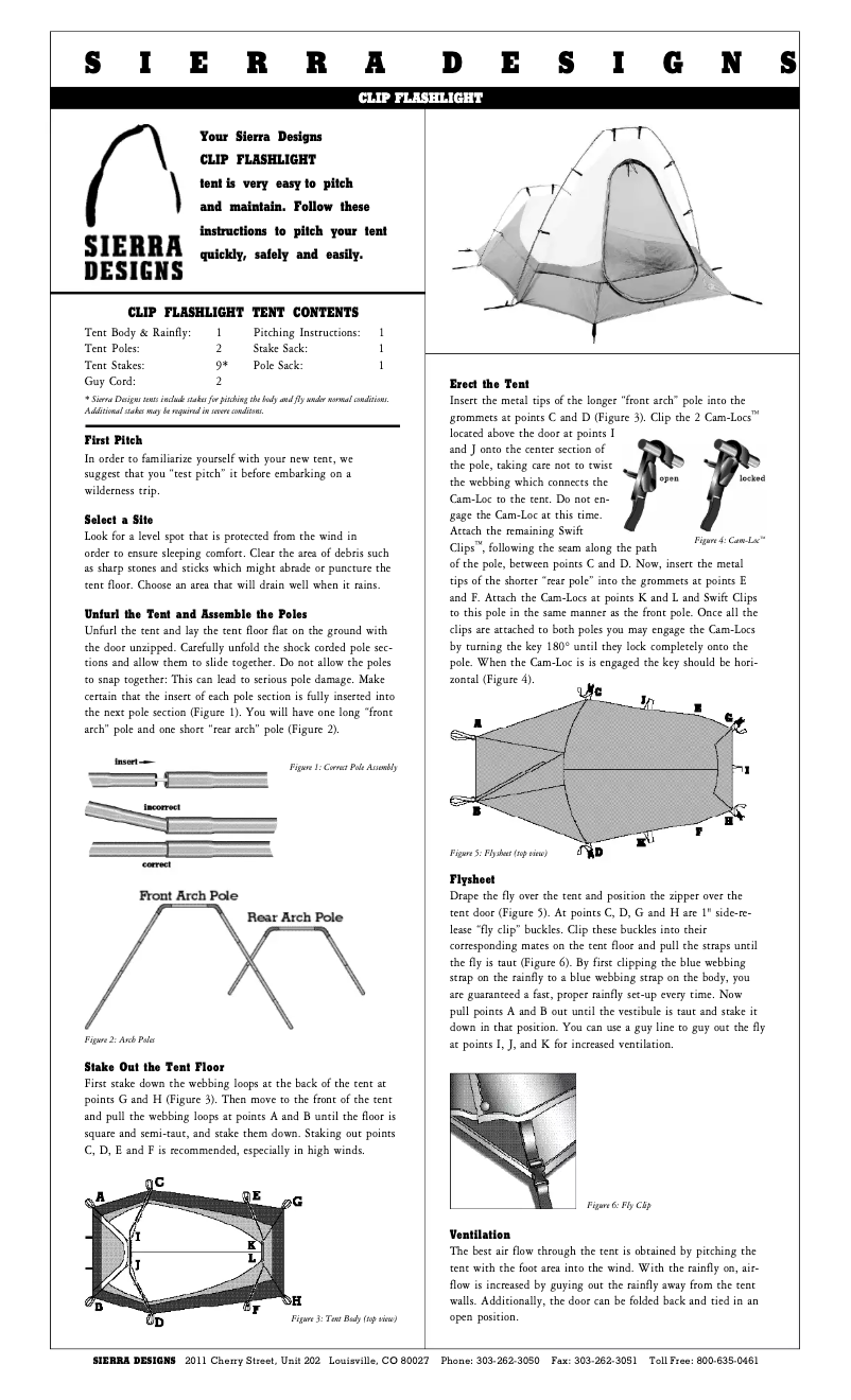 Página 1 del manual Manual de usuario Sierra Designs Clip Flashlight