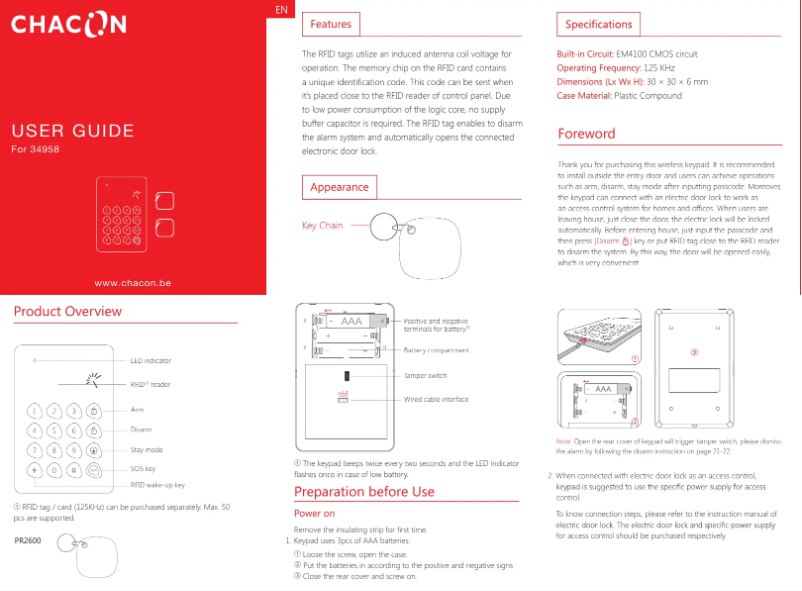 Image de la première page du manuel de l'appareil 34958