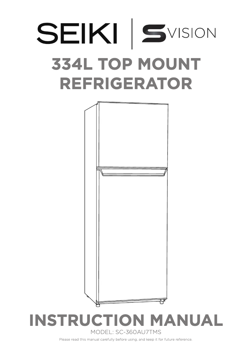 Page 1 de la notice Manuel utilisateur Seiki SC-360AU7TMS