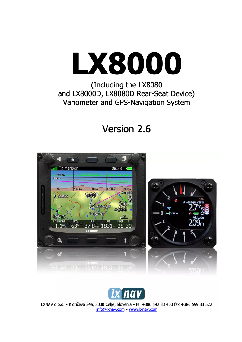 Page 1 de la notice Manuel utilisateur LXNAV LX8080