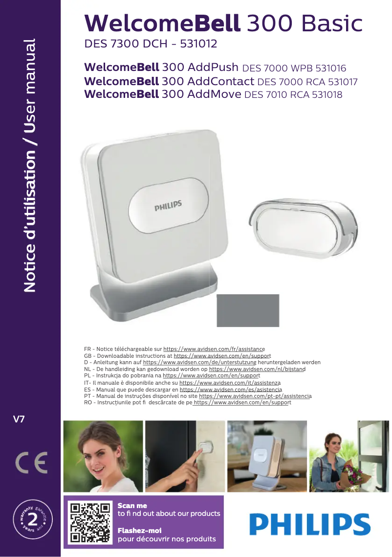 Page n°1 - Manuel utilisateur Philips WelcomeBell 300 Basic