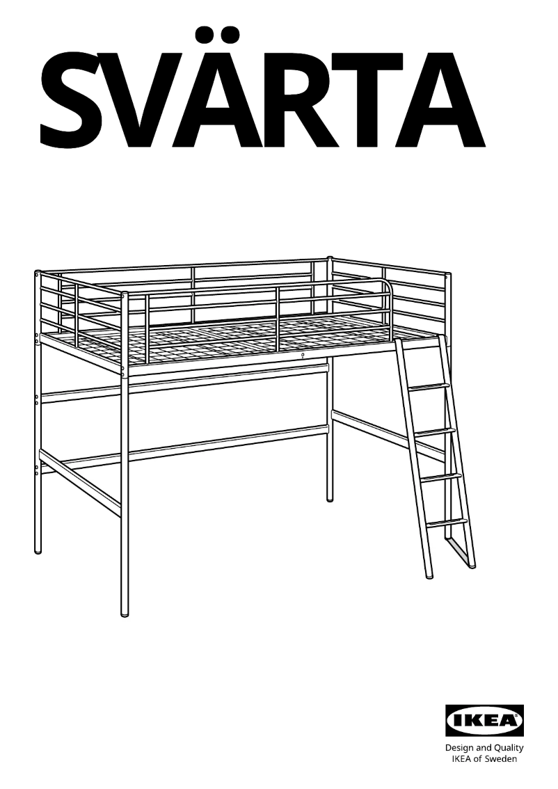 Page 1 de la notice Manuel utilisateur Ikea SVÄRTA 202.479.82