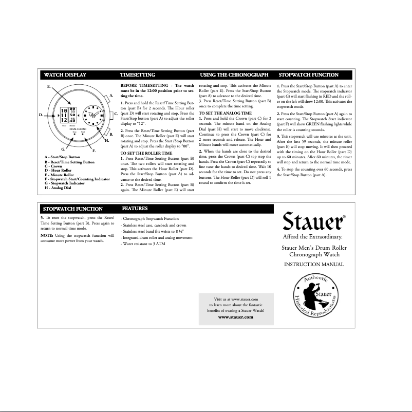 Page n°1 - Manuel utilisateur Stauer 43461