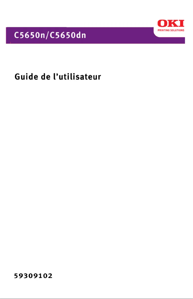 Image de la première page du manuel de l'appareil C5650N