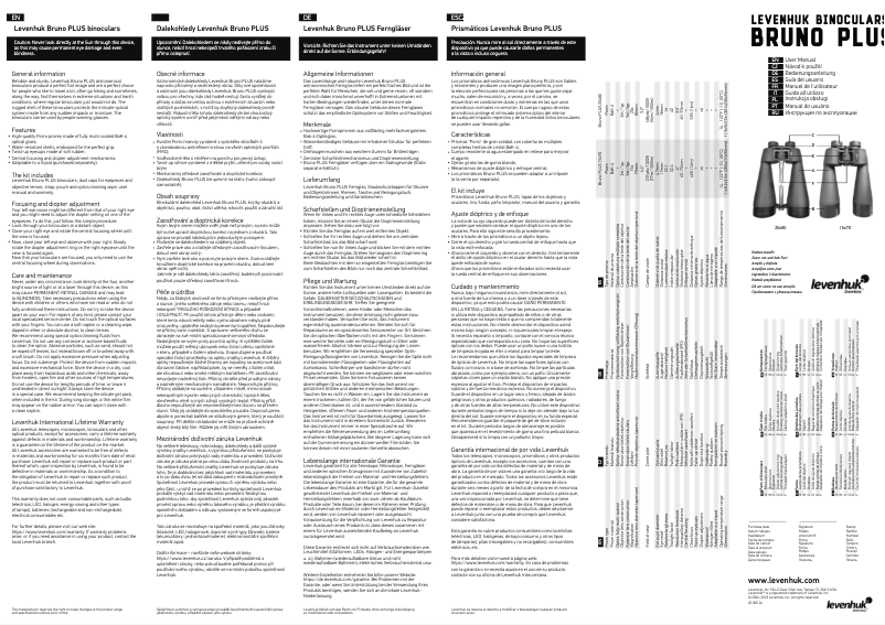 Image de la première page du manuel de l'appareil Bruno PLUS 20x80