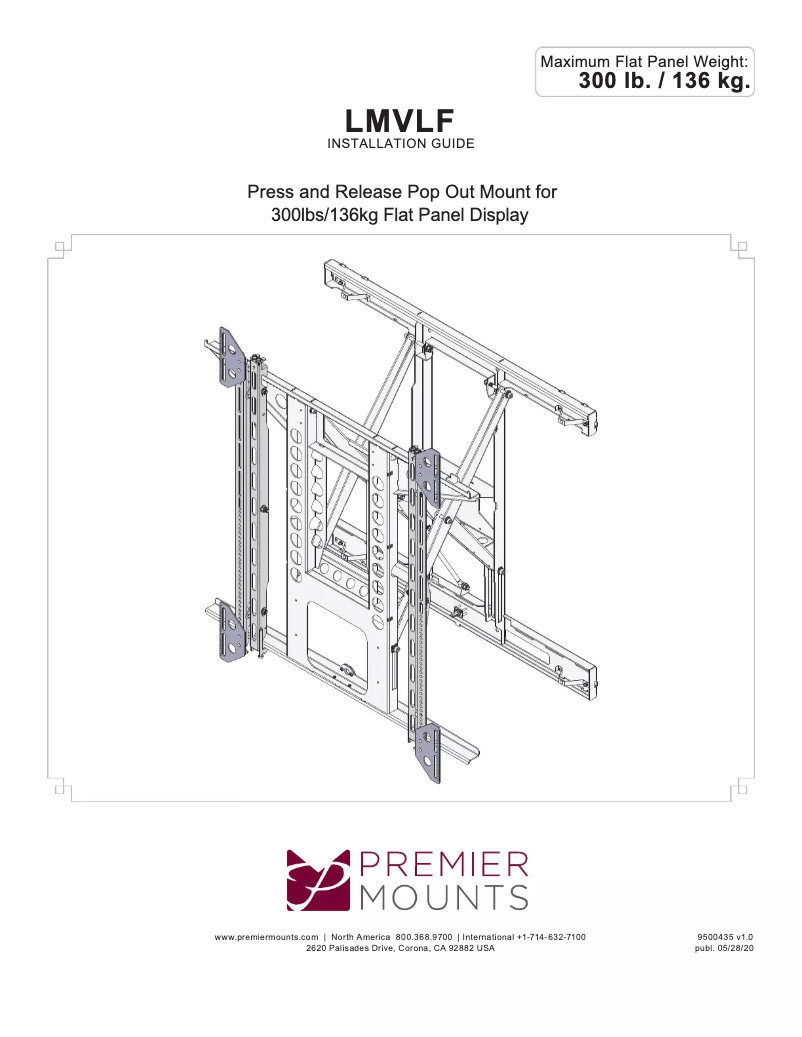 Page n°1 - Manuel utilisateur Premier Mounts LMVLF