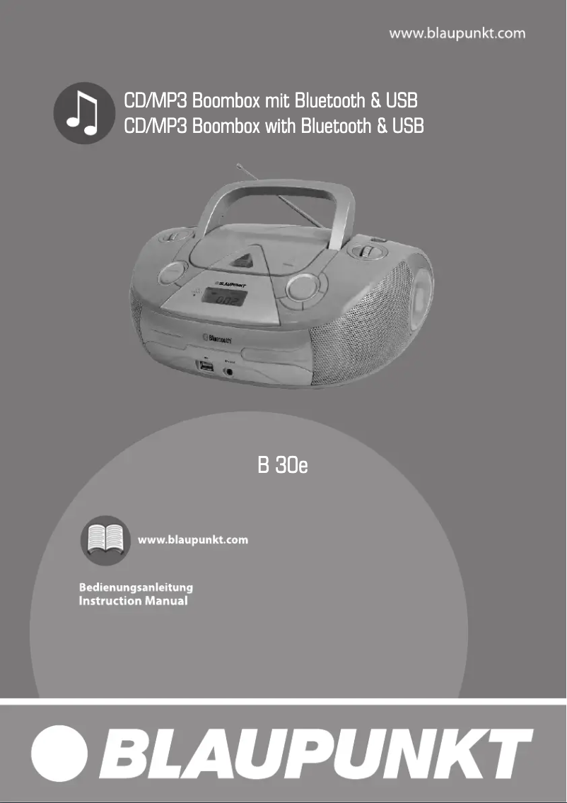 Page 1 de la notice Manuel utilisateur Blaupunkt B 30e