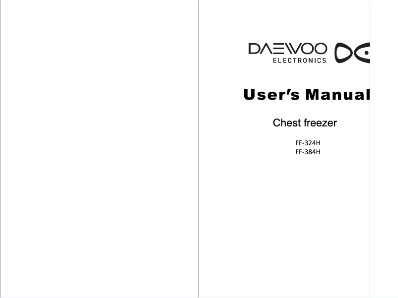 Page n°1 - Manuel utilisateur Daewoo FF-384H