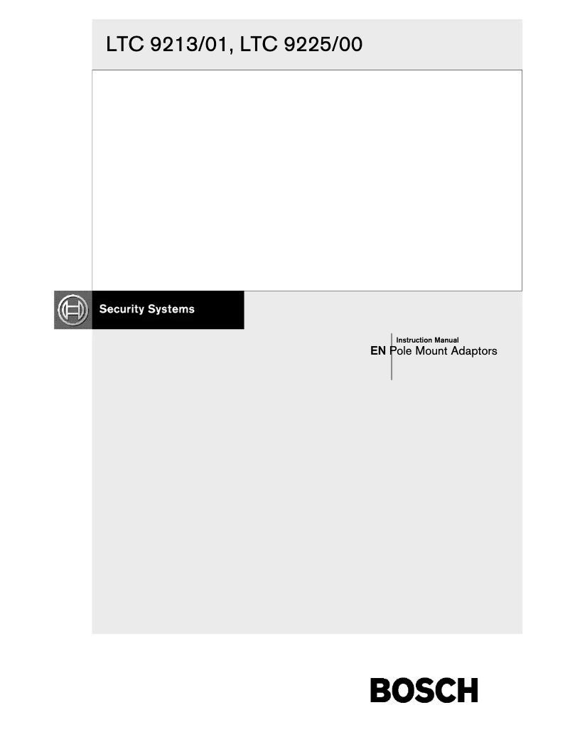 Page 1 de la notice Manuel utilisateur Bosch LTC 9213/01