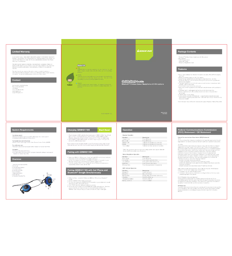 Page n°1 - Manuel utilisateur iogear GBMH211W6