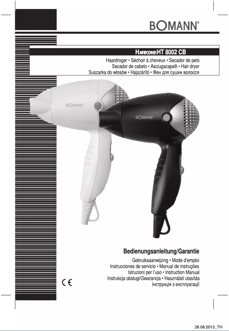 Page n°1 - Manuel utilisateur Bomann HT 8002 CB