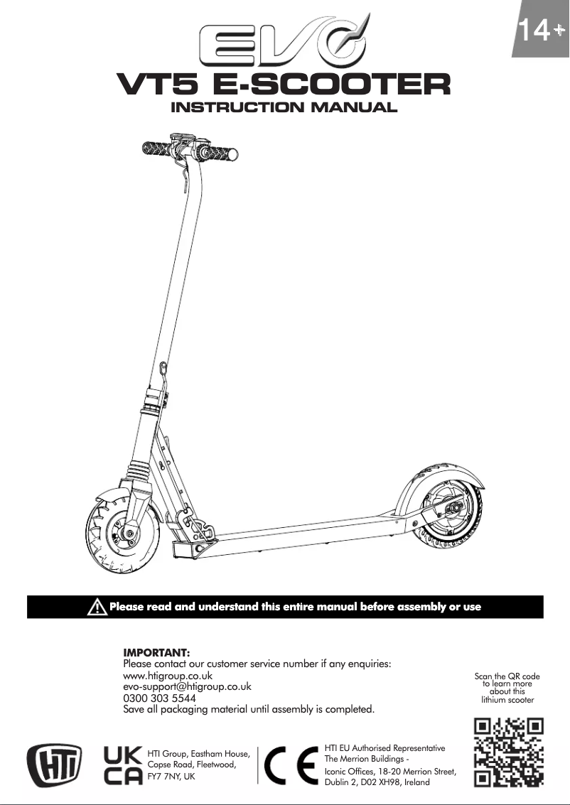 Page n°1 - Manuel utilisateur EVO VT5