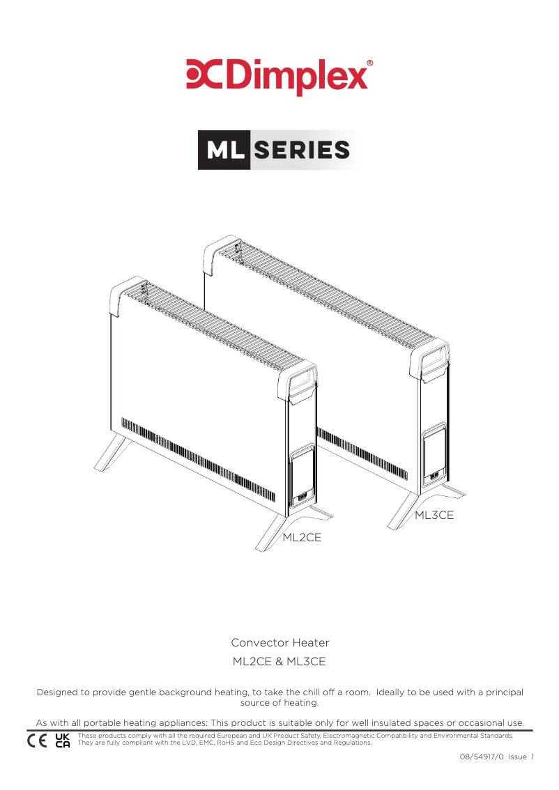 Imagen de la primera página del manual del dispositivo ML2CE
