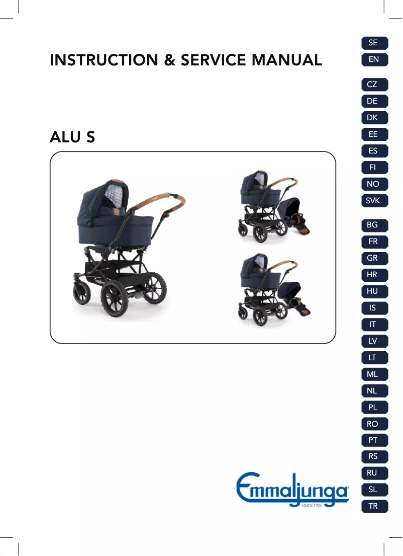 Page 1 de la notice Manuel utilisateur Emmaljunga ALU S