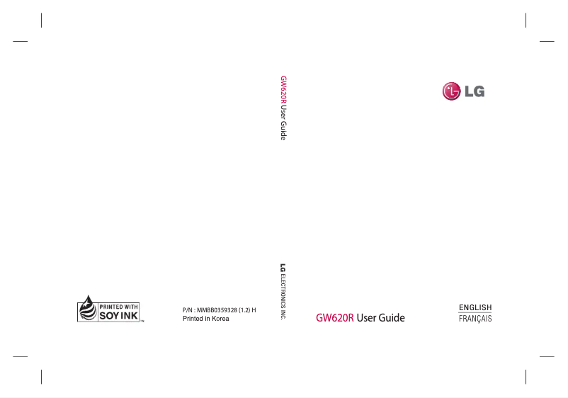 Page n°1 - Manuel utilisateur LG GW620R