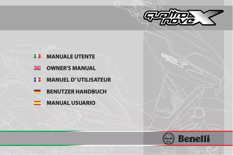 Page n°1 - Manuel utilisateur Benelli 49X Sport DD