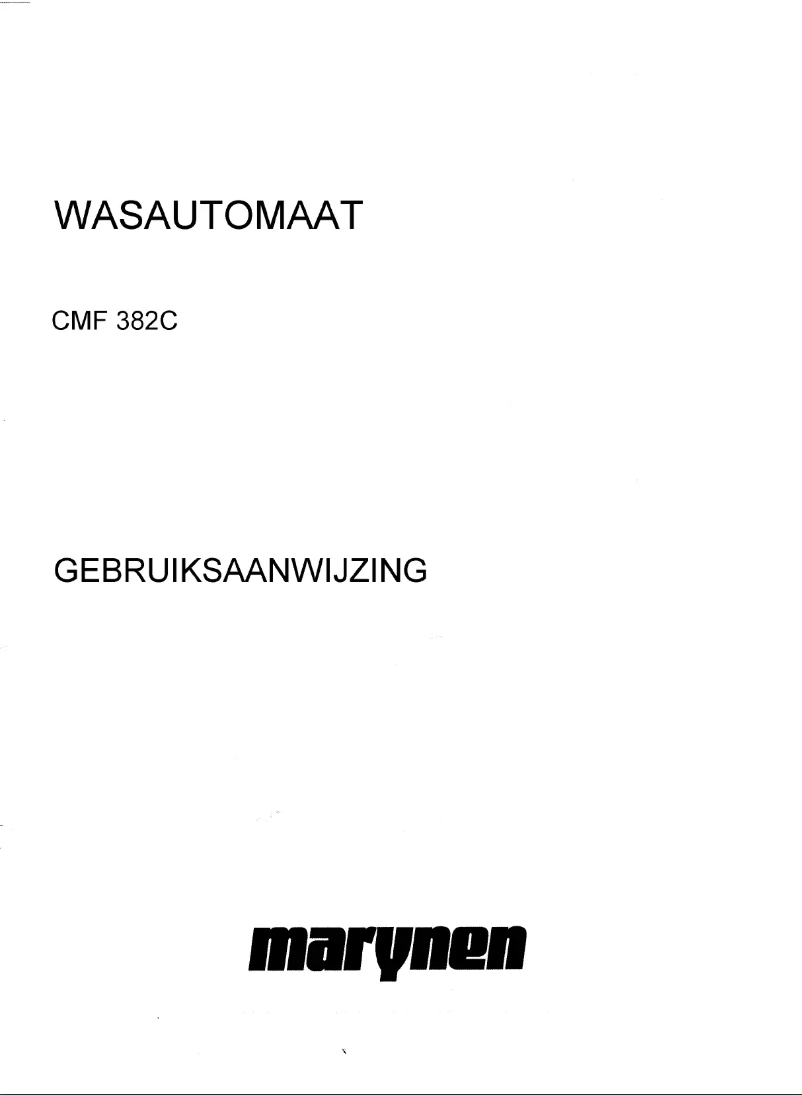 Image de la première page du manuel de l'appareil CMF 382C