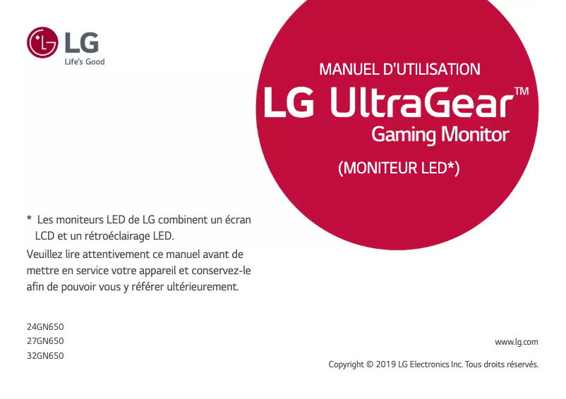 Página 1 del manual Manual de usuario LG UltraGear 32GN650