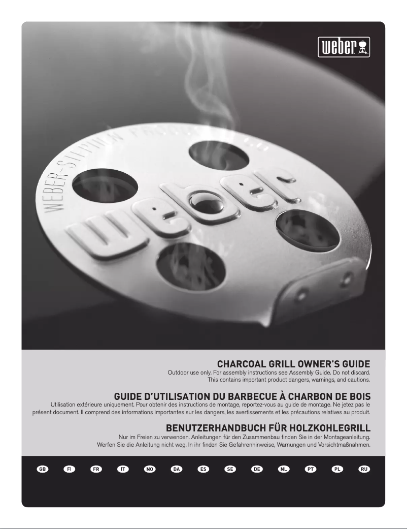 Page 1 de la notice Manuel utilisateur Weber One-Touch Premium