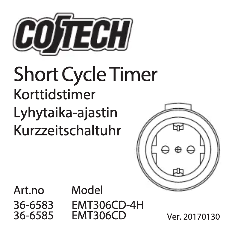 Image de la première page du manuel de l'appareil EMT306CD