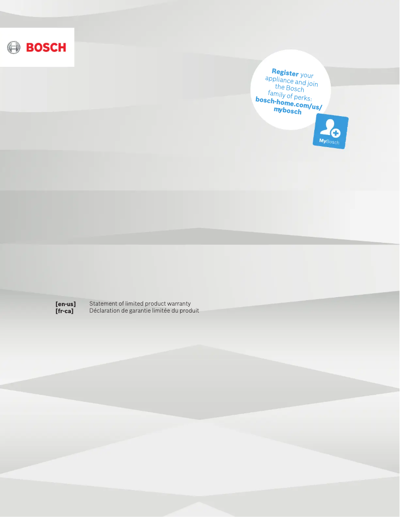 Page n°1 - Informations de garantie Bosch B11CB81SSS