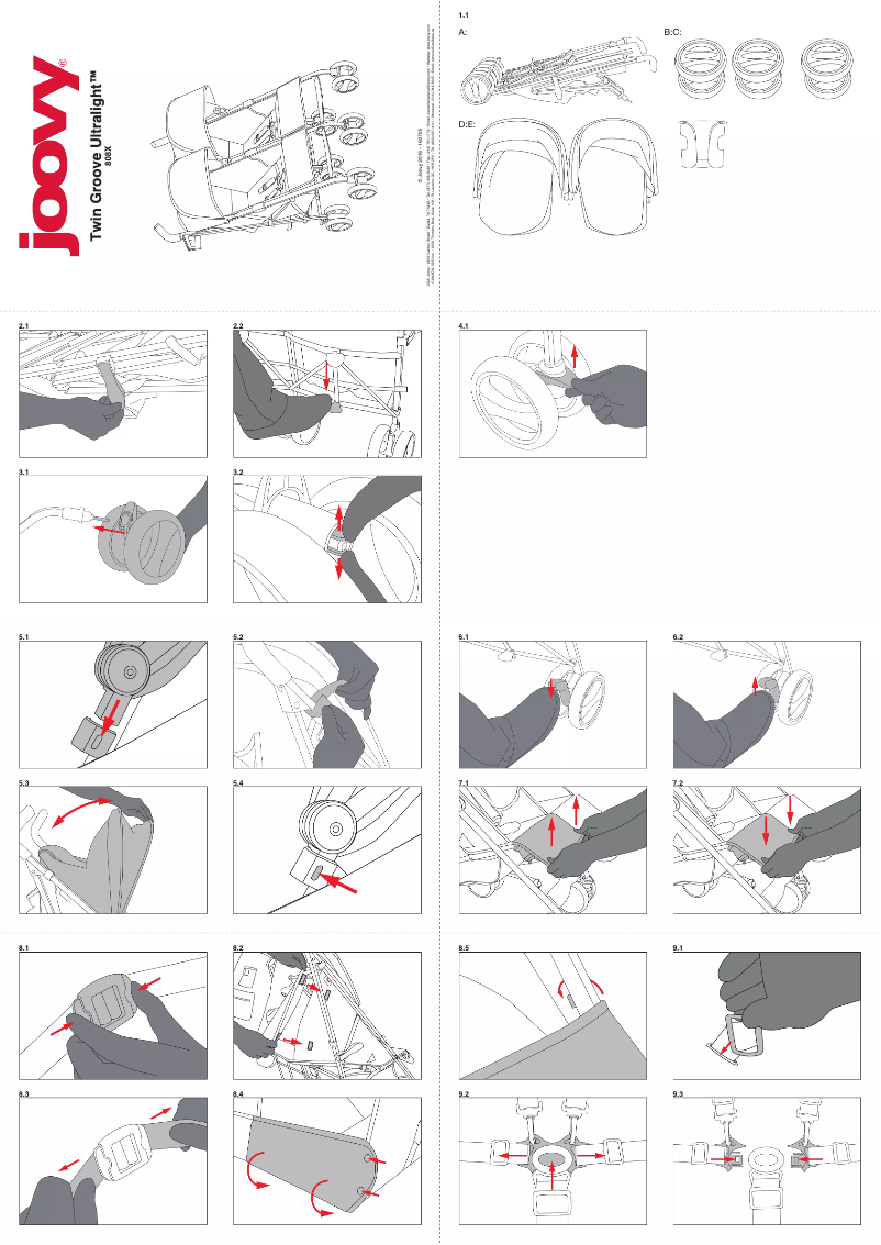 Page 1 de la notice Manuel utilisateur Joovy TwinGroove Ultralight Double