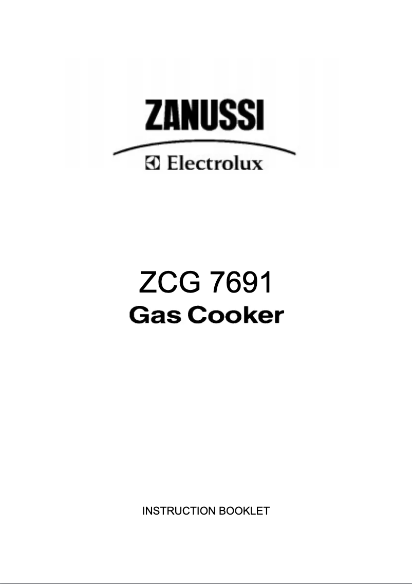 Page n°1 - Manuel utilisateur Zanussi-Electrolux ZCG7691XN
