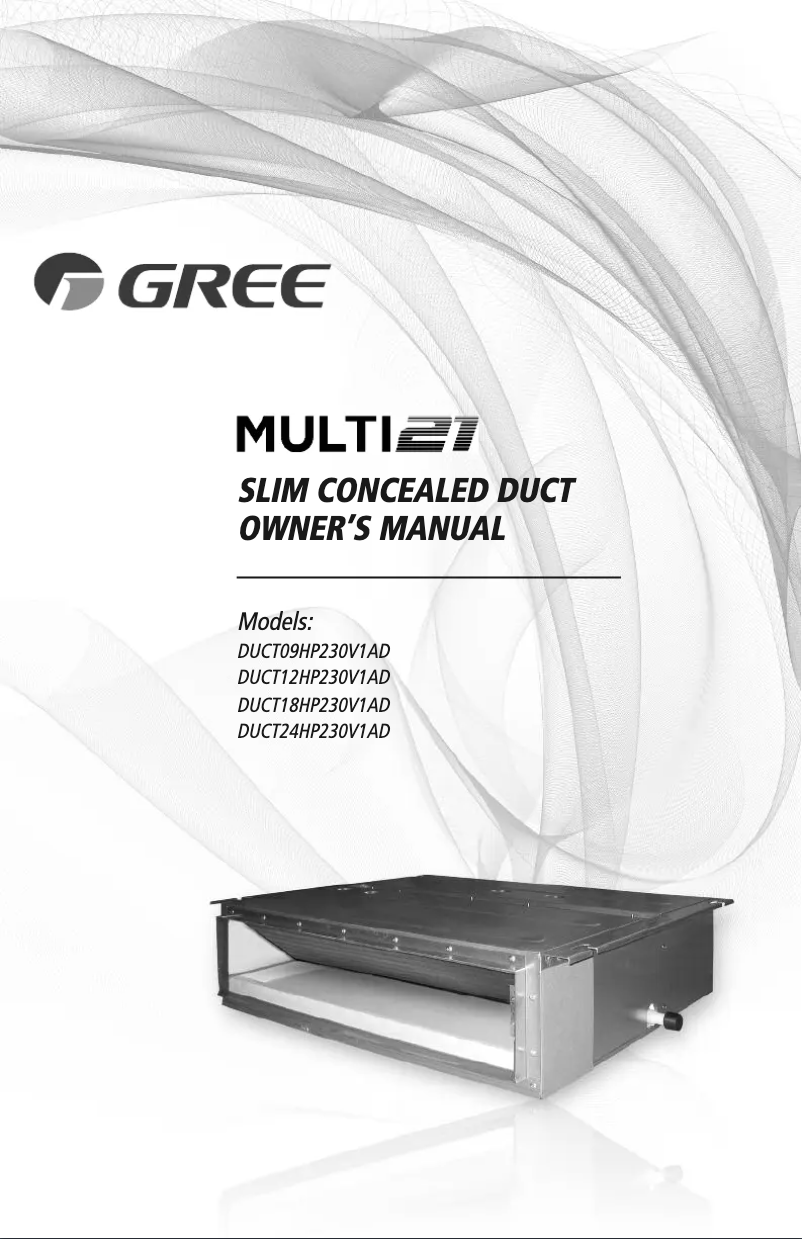 Imagen de la primera página del manual del dispositivo DUCT18HP230V1AD