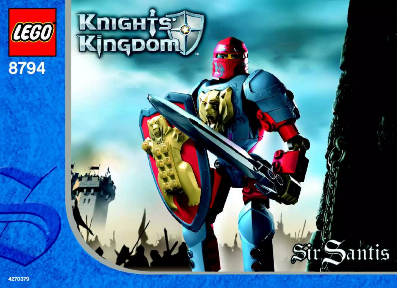 Image de la première page du manuel de l'appareil Knights Kingdom 8794