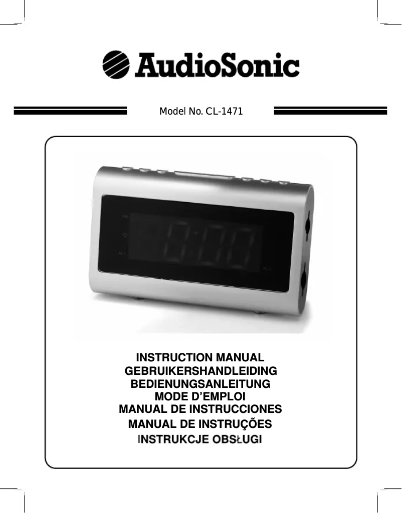 Page 1 de la notice Manuel utilisateur AudioSonic CL-1471