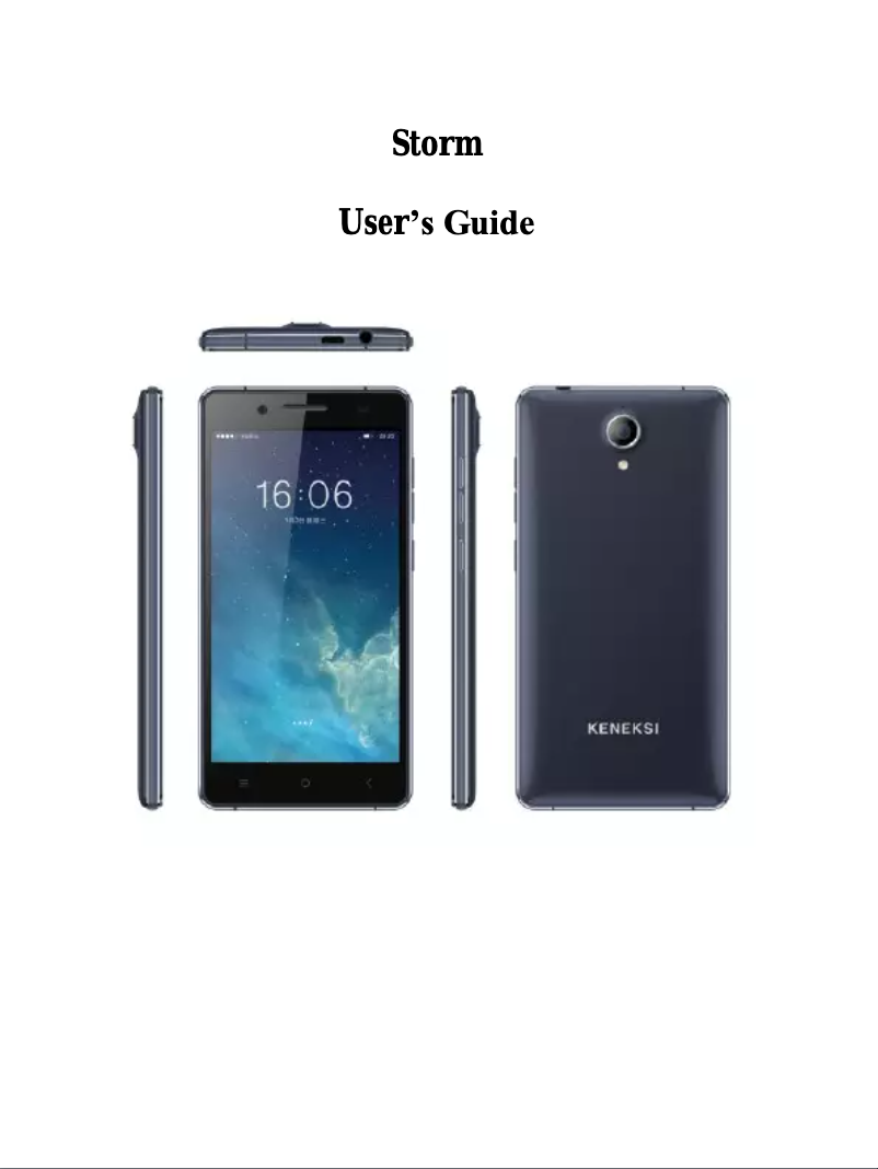 Image de la première page du manuel de l'appareil Storm