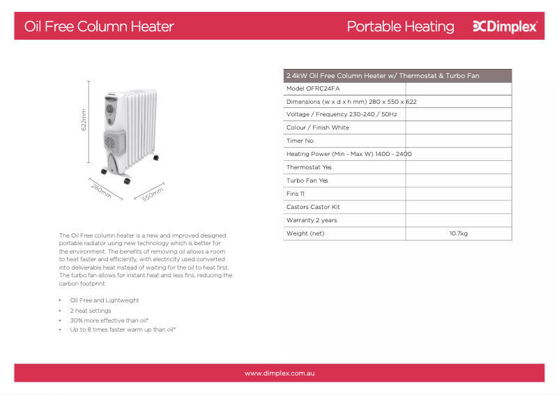 Image de la première page du manuel de l'appareil OFRC24FA