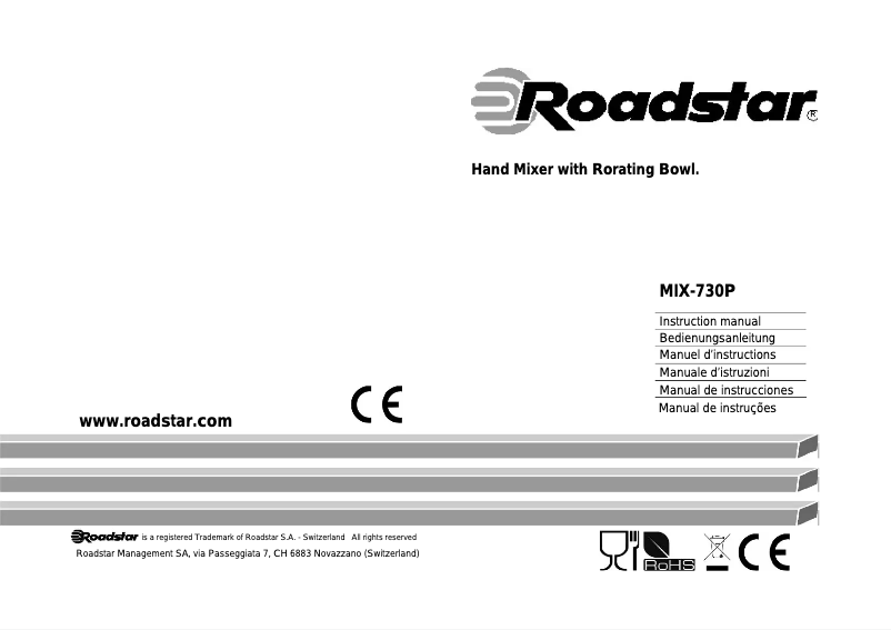 Page 1 de la notice Manuel utilisateur Roadstar MIX-730P