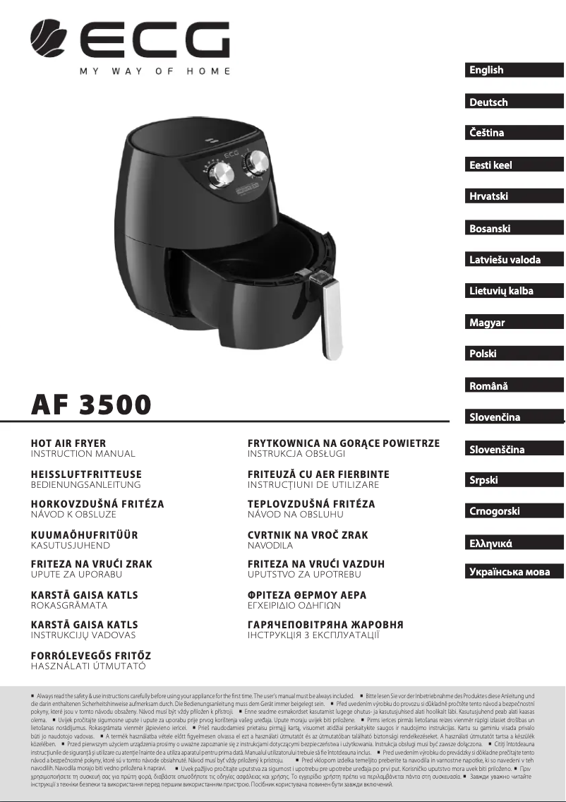 Page n°1 - Manuel utilisateur ECG AF 3500