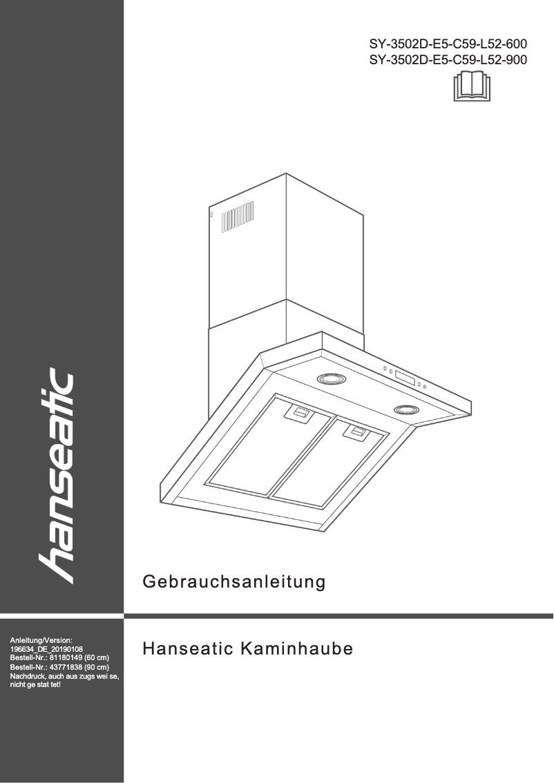 Imagen de la primera página del manual del dispositivo SY-3502D-E5-C59-L52-600
