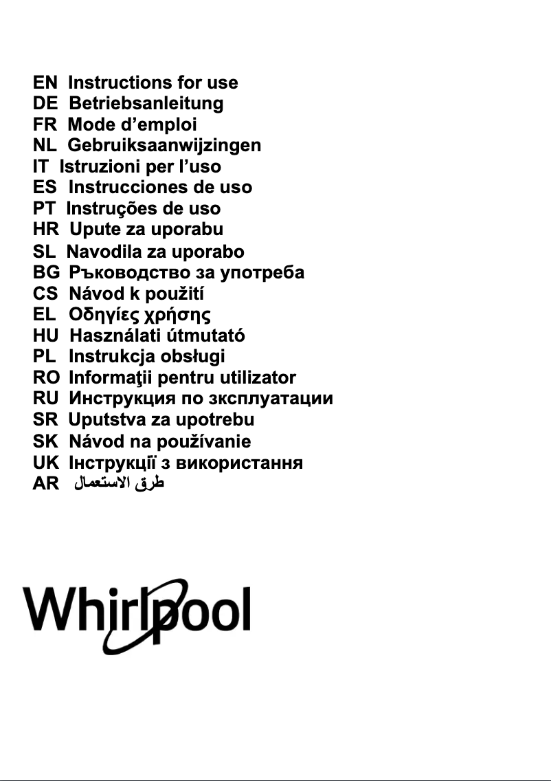 Page 1 de la notice Mode d'emploi Whirlpool AKR 473/1 IX