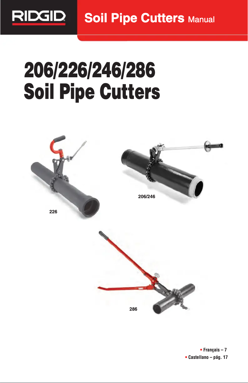 Page 1 of the manual User Manual Ridgid 206