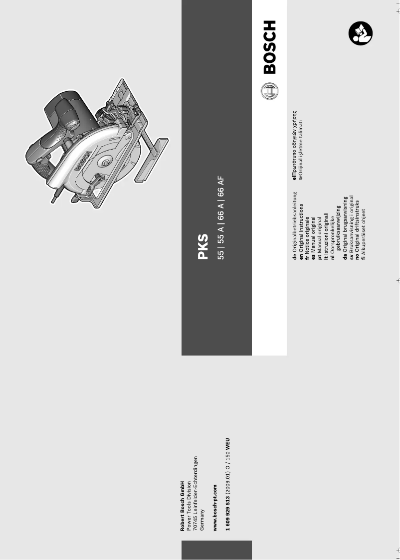 Page 1 de la notice Manuel utilisateur Bosch PKS 66 A