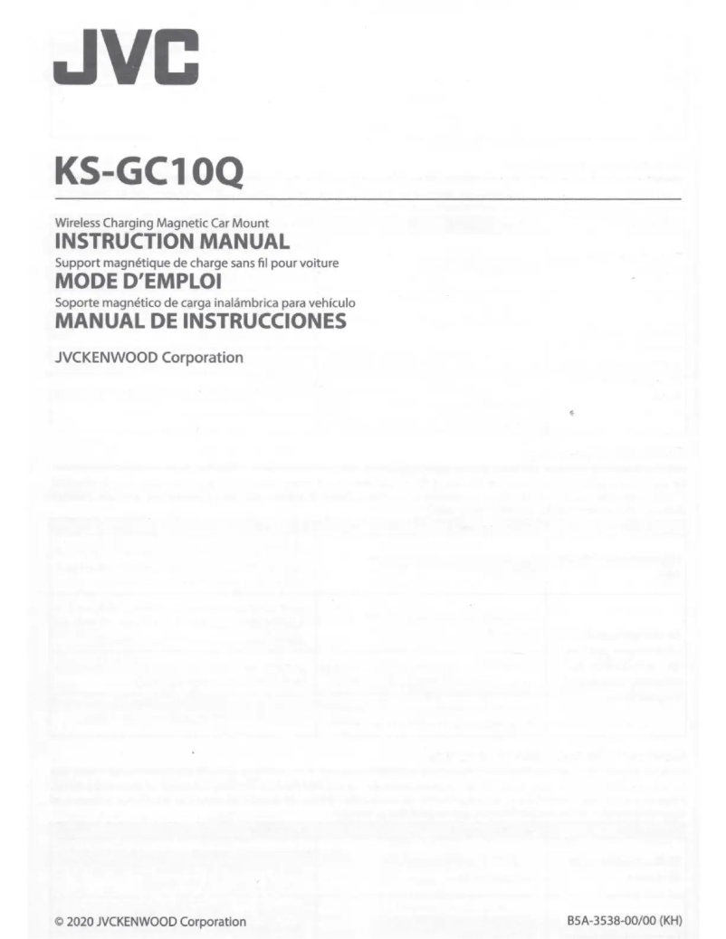 Page 1 de la notice Manuel utilisateur JVC KS-GC10Q
