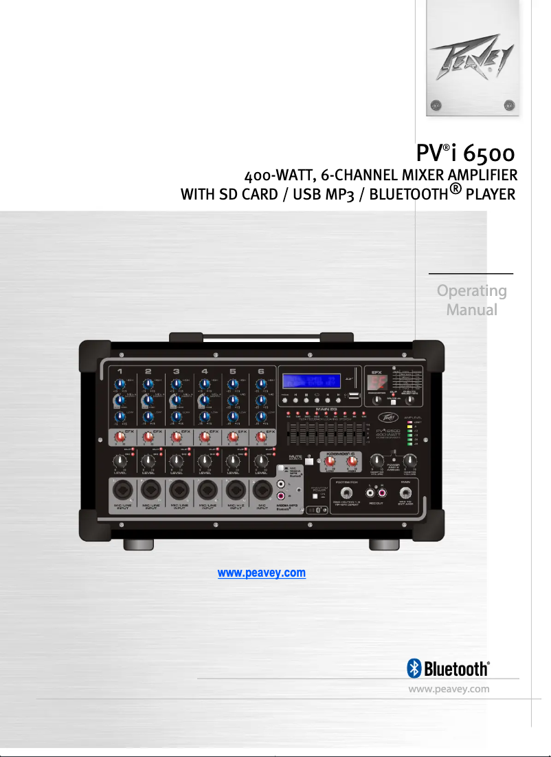Page n°1 - Manuel utilisateur Peavey PVi 6500