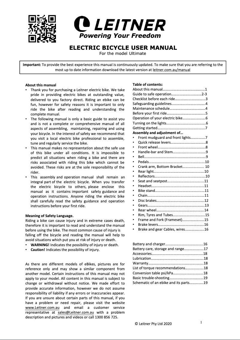 Image de la première page du manuel de l'appareil Ultimate