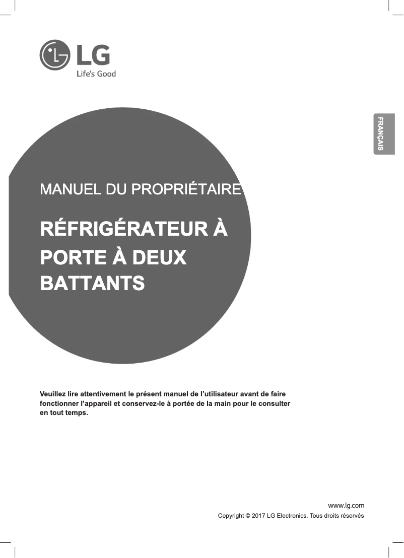 Image de la première page du manuel de l'appareil LFXS30766D