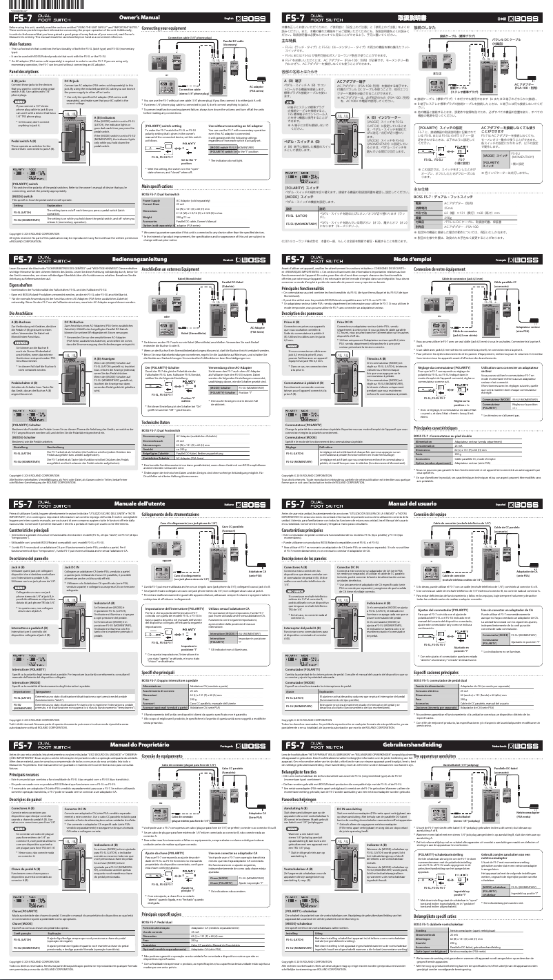 Imagen de la primera página del manual del dispositivo FS-7