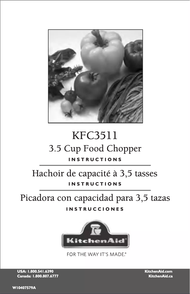 Image de la première page du manuel de l'appareil KFC3511