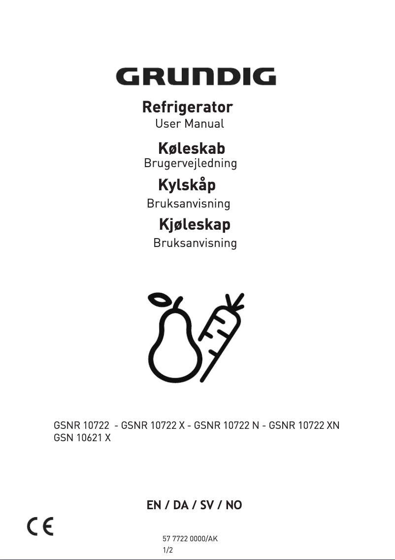 Image de la première page du manuel de l'appareil GSNR 10722 N