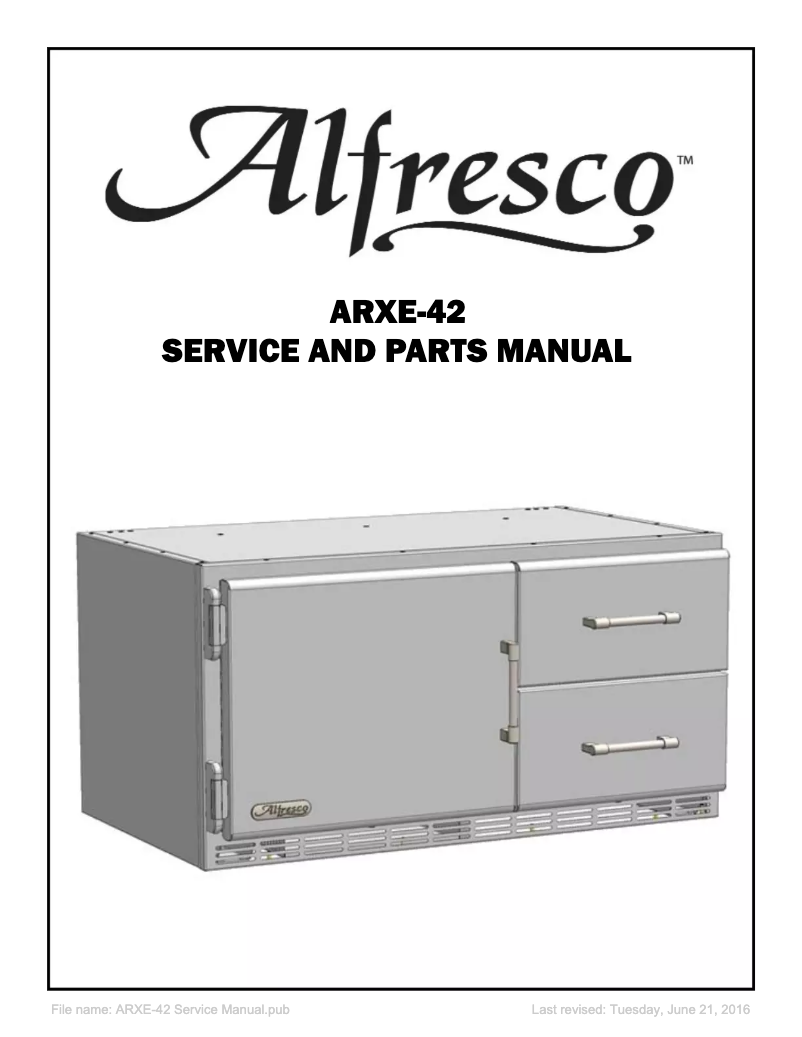 Page n°1 - Manuel utilisateur Alfresco ARXE-42