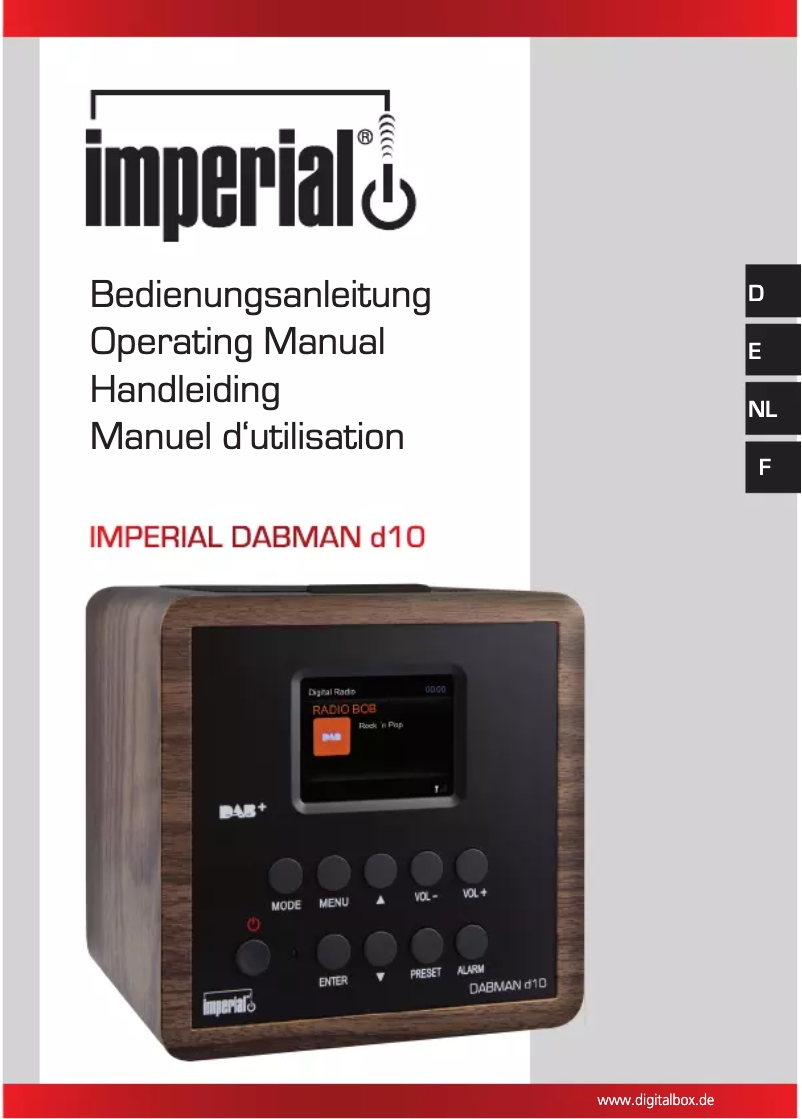 Page 1 of the manual User Manual Telestar DABMAN d10