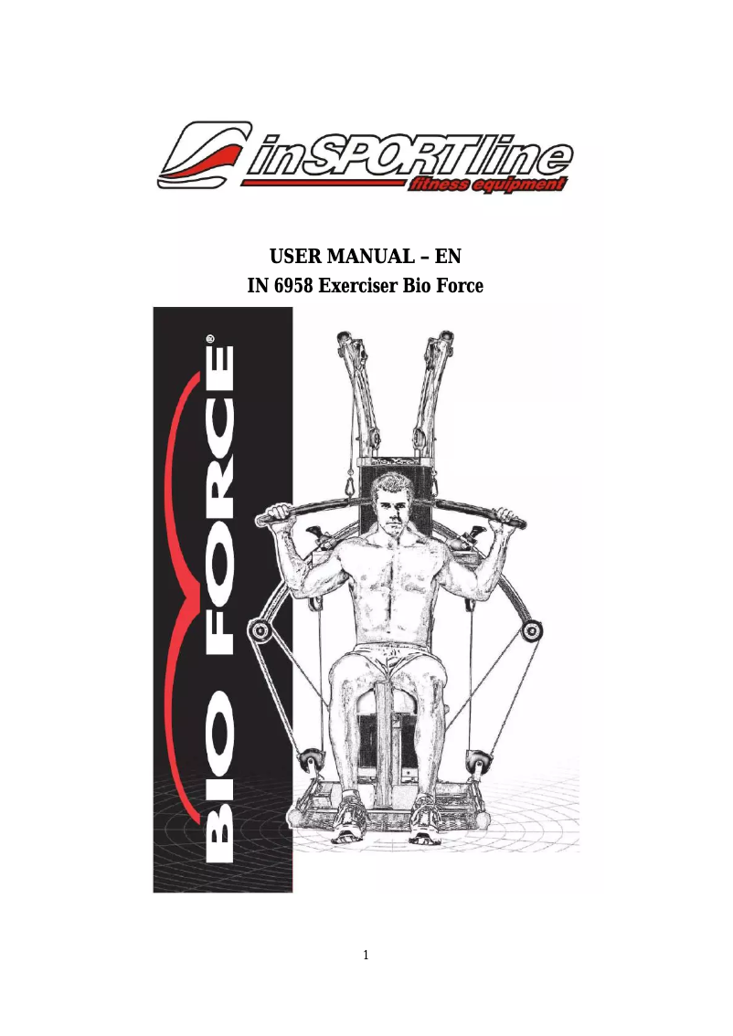 Page 1 de la notice Manuel utilisateur inSPORTline IN 6958