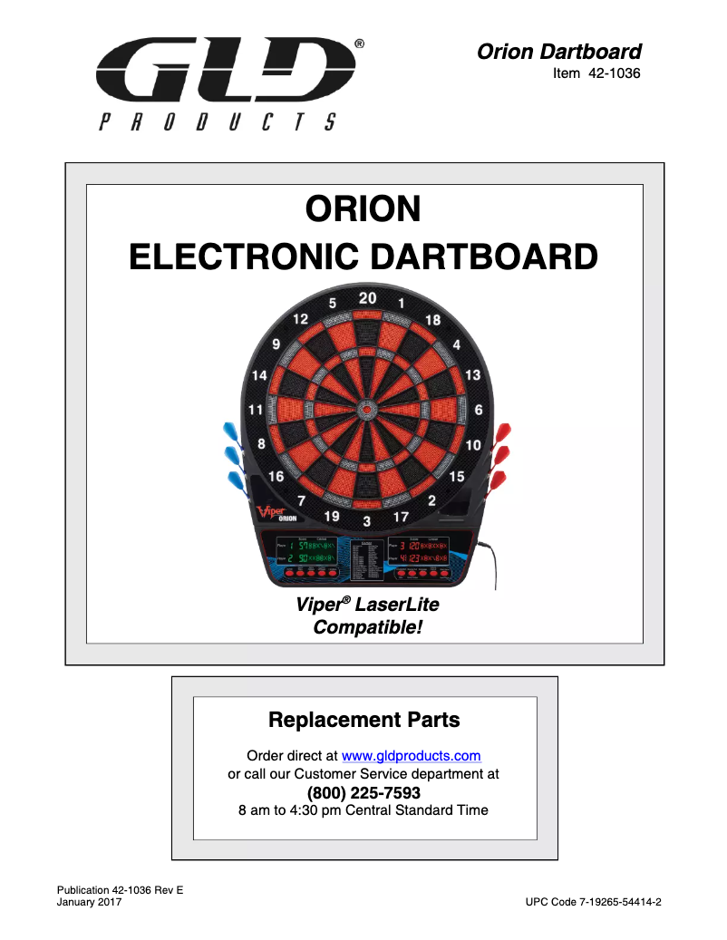 Image de la première page du manuel de l'appareil Orion 42-1036