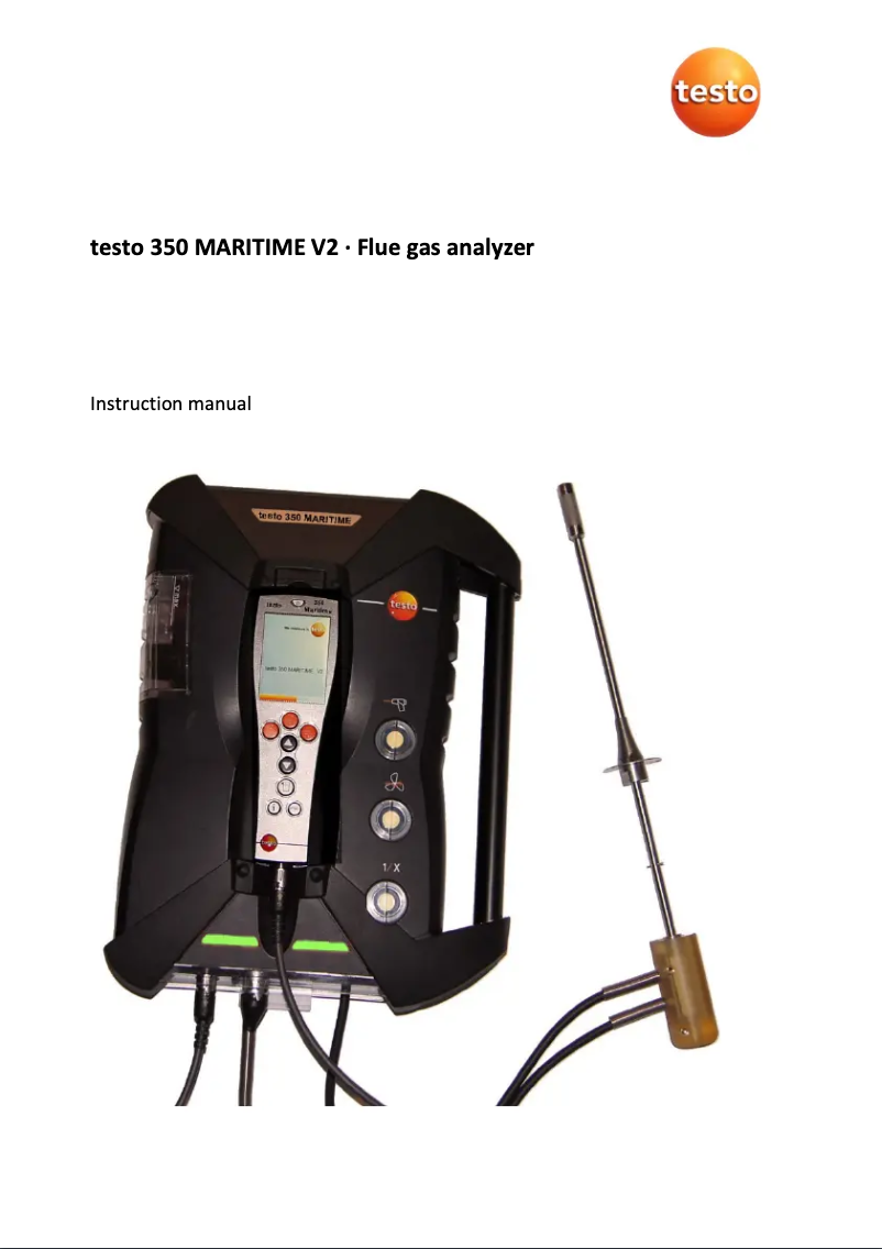 Page 1 de la notice Manuel utilisateur Testo 350 Maritime V2